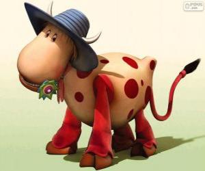 The cow Ermintrude, one of the characters from The Magic Roundabout puzzle