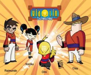 The four Xiaolin warriors: Raimundo, Kimiko, Omi and Clay puzzle