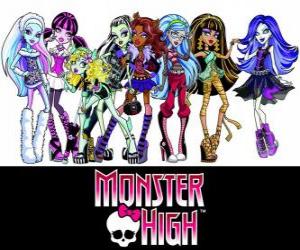 The girls from Monster High puzzle