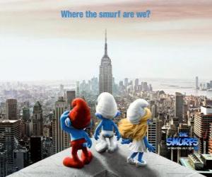 The group of Smurfs, wonder where the Smurf are we. - The Smurfs Movie - puzzle