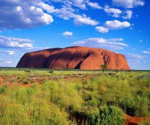 The huge monolith of Uluru National Park Uluru-Kata Tjuta, Australia. puzzle