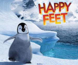 The little emperor penguin, protagonist of Happy Feet puzzle