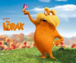 The Lorax, the furry giant is the guardian of the forest who speaks with trees puzzle