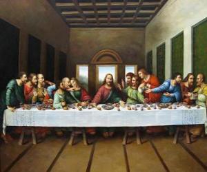 The Lord's Supper or Last Supper - Jesus gathered with his apostles on the night of Holy Thursday puzzle