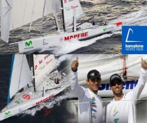 The Mapfre second in the Barcelona World Race 2010-11 puzzle