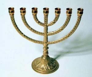 The Menorah is a seven-branched candelabrum, a symbol of judaism puzzle