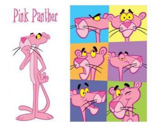 The Pink Panther, a sleek anthropomorphic panther starring a lot of funny adventures puzzle