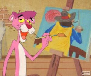 The Pink Panther is a painter puzzle