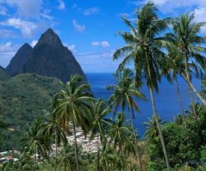 The Pitons, Santa Lucia island puzzle