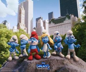 The Smurfs in Central Park in New York City - The Smurfs Movie - puzzle