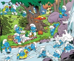 The Smurfs in the river puzzle