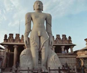 The statue of Bahubali, also known as Gommateshvara, in the Jain Temple of Shravanabelagola, India puzzle