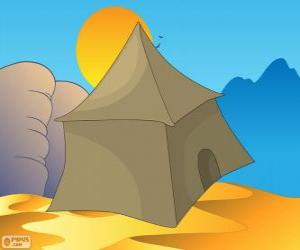 The tent of the bedouins in the desert, Khayma puzzle