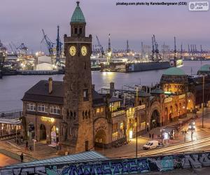 The Tower of St. Pauli Landungsbrucken, Germany puzzle