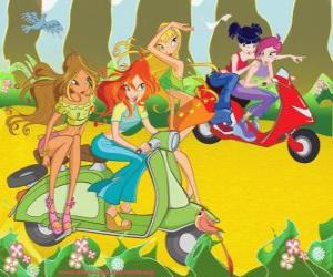 The Winx Club motorcycle puzzle