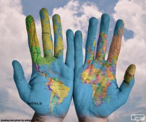 The world in our hands puzzle