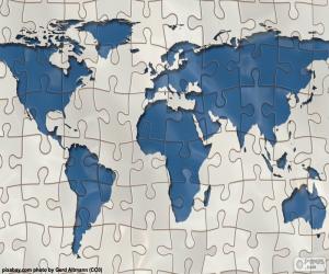 The world map puzzle puzzle