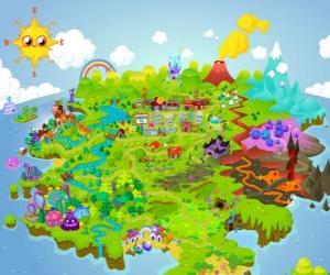 The world of Moshi Monsters puzzle