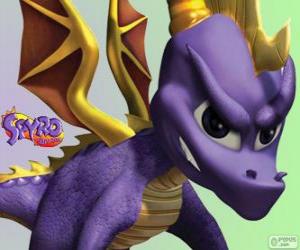 The young dragon Spyro, main protagonist of Spyro the Dragon video games puzzle