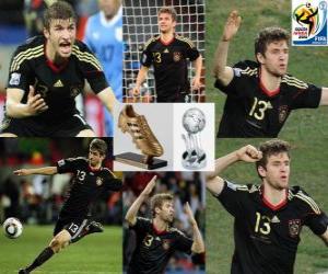Thomas Müller top scorer (Golden Boot) World Cup Soccer South Africa 2010 and best young player of the tournament. puzzle