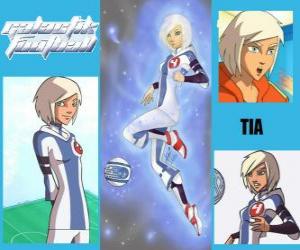 Tia is the player number 4 of the Snow Kids team, is the only team that initially has the spirit puzzle