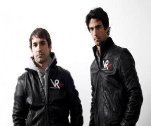 Timo Glock and Lucas di Grassi, pilots of the Virgin Scuderia Racing puzzle