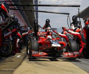 Timo Glock - Virgin - Barcelona 2011 puzzle