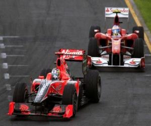 Timo Glock - Virgin - Melbourne 2010 puzzle