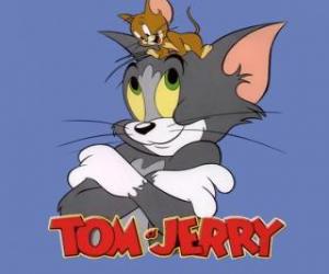 Tom and Jerry are the main protagonists of funny adventures puzzle