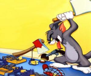 Tom tried to catch the mouse Jerry puzzle