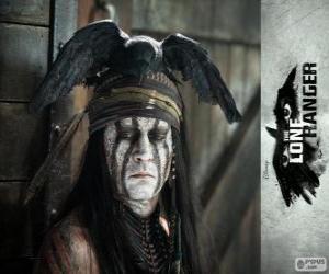 Tonto (Johnny Deep) in the film The Lone Ranger puzzle