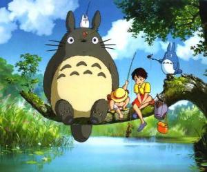 Tororo, the king of the forest and friends in the anime film My Neighbor Tororo puzzle
