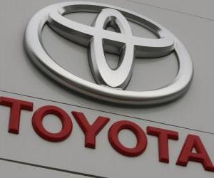 Toyota logo. Japanese automaker puzzle