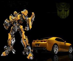 Transformers, the car and the robot in which it transforms puzzle