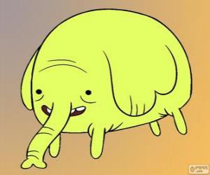 Tree Trunks, the miniature elephant who is Finn and Jake's friend puzzle