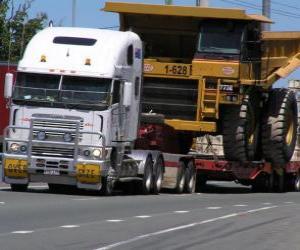 Truck, carrying a big tipper puzzle