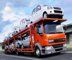 Truck transport of cars puzzle