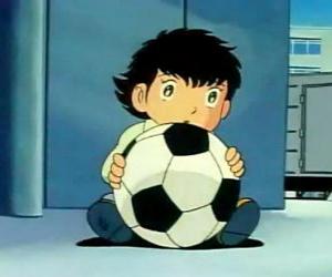 Tsubasa Ozora, Oliver Hutton, a Japanese child that is a great football fan puzzle