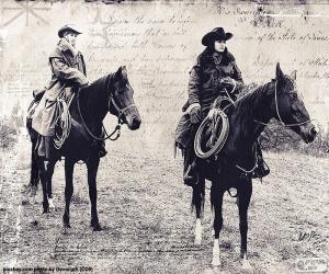 Two women cowboy puzzle