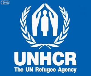 UNHCR logo, United Nations High Commissioner for Refugees puzzle
