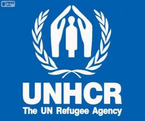 UNHCR logo, United Nations High Commissioner for Refugees puzzle