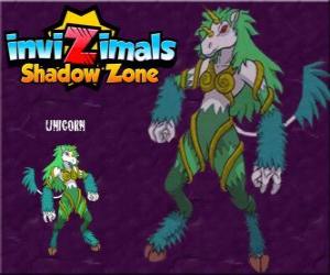 Unicorn. Invizimals Shadow Zone. Timid creatures, unicorns are very difficult to find puzzle