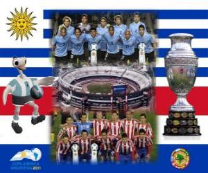 Uruguay vs Paraguay. Final Copa America Argentina 2011. July 24, Stadium Monumental, Buenos Aires puzzle