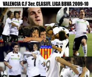 Valencia CF 3rd. Classified League BBVA 2009-2010 puzzle