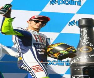 Valentino Rossi in the podium puzzle