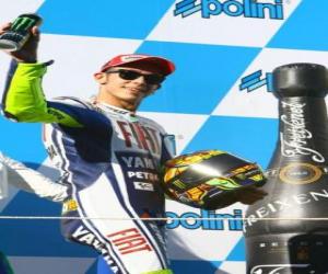 Valentino Rossi in the podium puzzle