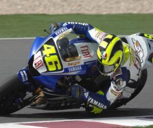 Valentino Rossi piloting its moto GP puzzle