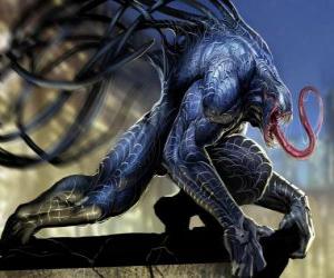 Venom is a symbiote life form and one of the Spider-Man archenemies puzzle