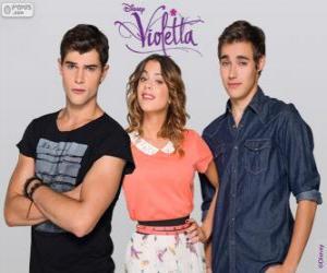 Violetta with Diego and Tomas puzzle