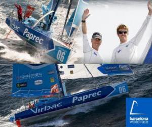 Virbac-Paprec 3 the winner of the Barcelona World Race 2010-11 puzzle